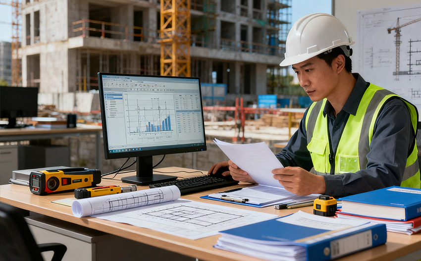 一位政采看图纸的监理工程师