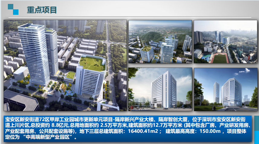 宝安区新安街道72区甲岸工业园城市更新单元项目
