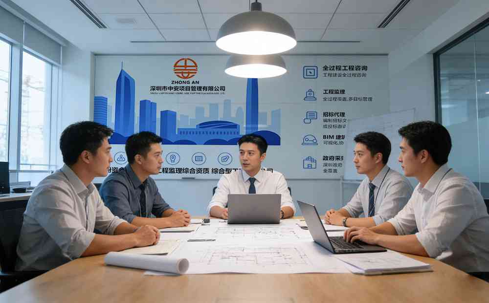 中安中标小学项目团队在开会