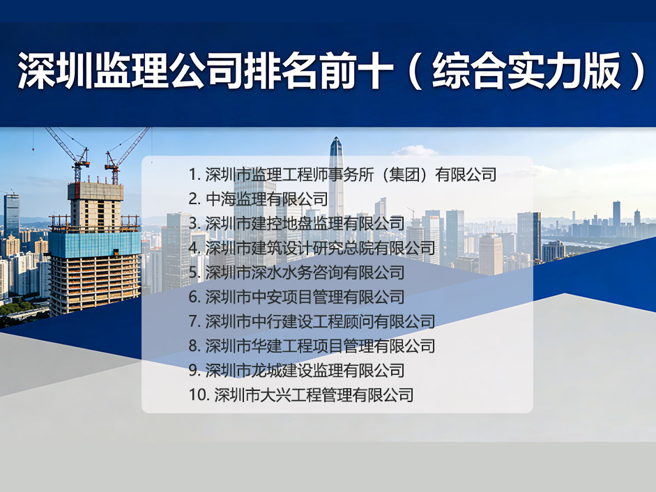 深圳监理公司排名前十（综合实力版）